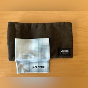 Jack Spade Brown Coated Cotton Canvas Sunglasses Case with Wipe Cloth